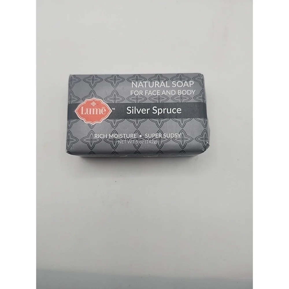 Lume SILVER SPRUCE Full Size All-Natural Bar Soap DISCONTINUED Scent 5oz